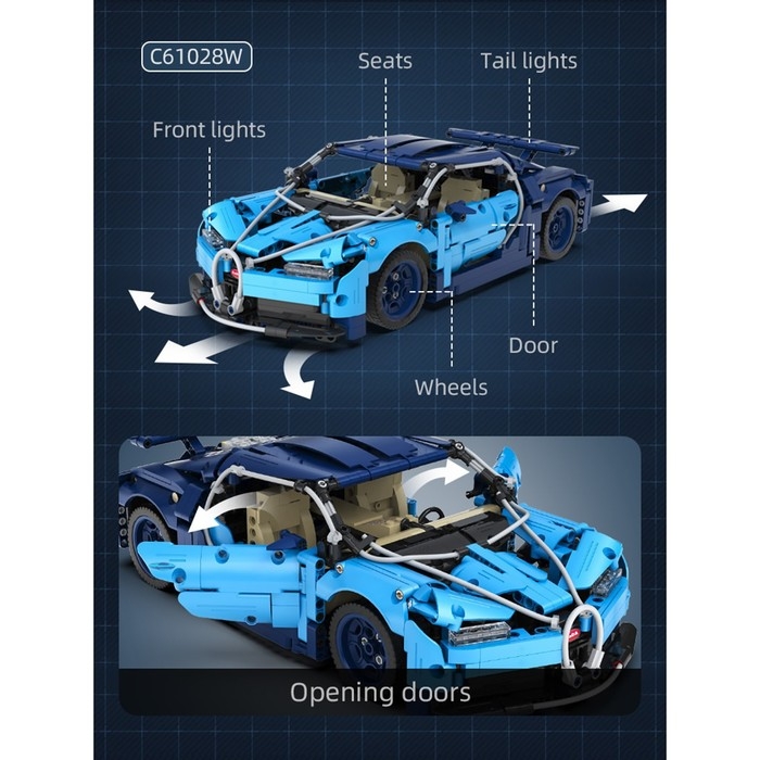 Конструктор «Техно. Спорткар», 1200 деталей Конструктор «Техно. Спорткар», 1200 деталей