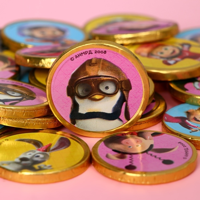 Шоколадные монеты Шоколадные монеты "Маша и Медведь", 150 г