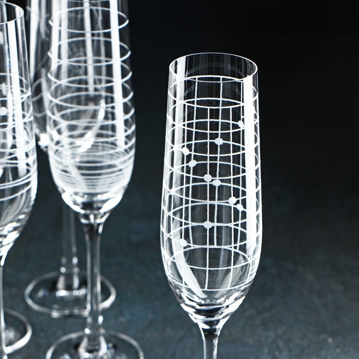 Набор бокалов для шампанского «Виола. Elements», 190 мл, 6 шт Набор бокалов для шампанского «Виола. Elements», 190 мл, 6 шт