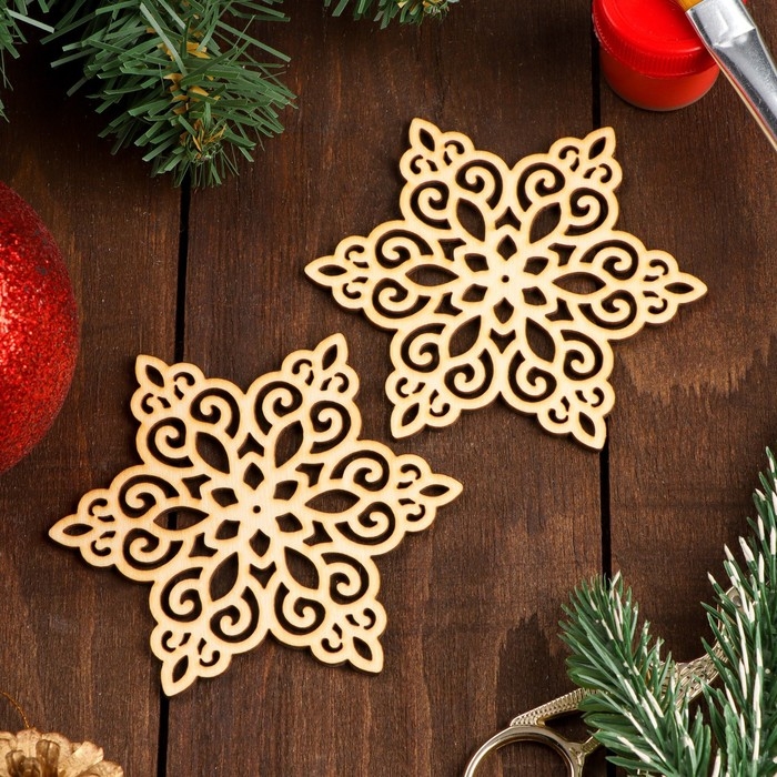 Набор подставок для кофейных чашек Набор подставок для кофейных чашек "Снежинка", 2шт, 95мм