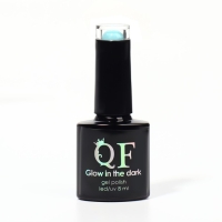 Гел лак для ногтей «GLOW IN THE DARK», 3-х фазный, 8 мл, LED/UV, люминесцентный, цвет бирюзово-голубой (15)