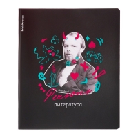 Тетрадь предметная ЛИТЕРАТУРА, 48 листов в линейку, ErichKrause Persons, пластиковая обложка, шелкография, блок офсет 100% белизна, инфо-блок