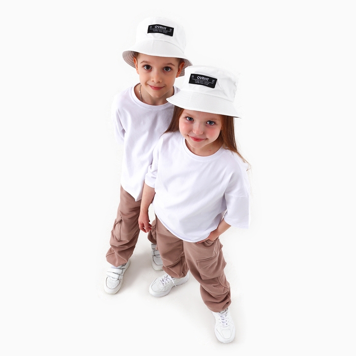 Панама детская для мальчика OVRHT, цвет белый, р-р 54 Панама детская для мальчика OVRHT, цвет белый, р-р 54