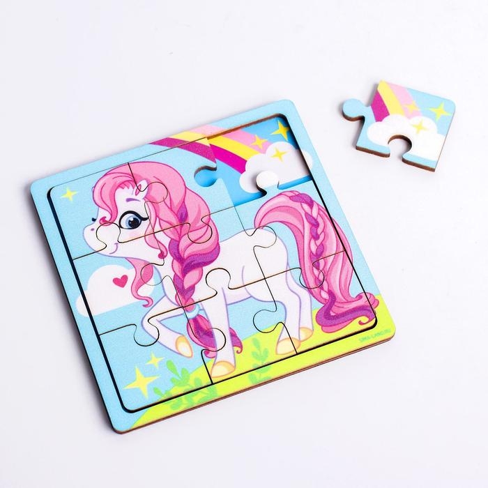 Пазл «Пони с радугой», 9 деталей Пазл «Пони с радугой», 9 деталей