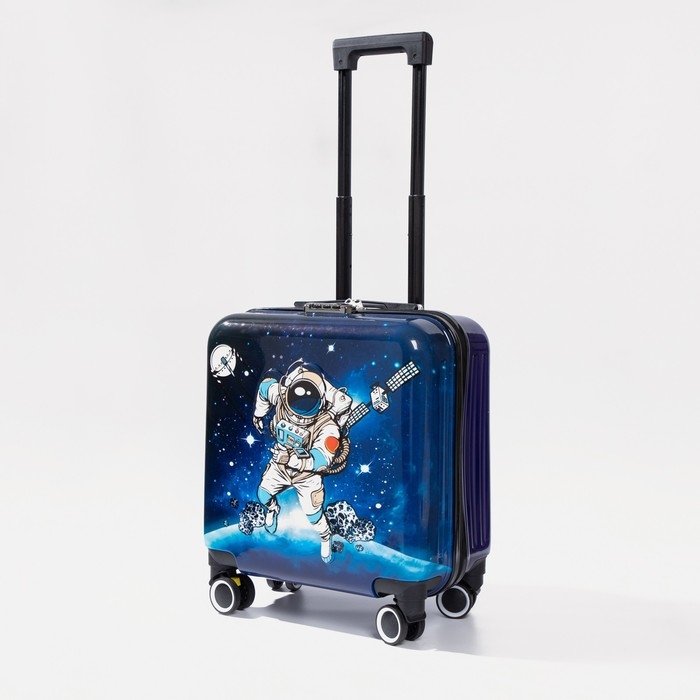 Чемодан детский 41 л (S), отдел на молнии, кодовый замок, 4 колеса, цвет синий Чемодан детский 41 л (S), отдел на молнии, кодовый замок, 4 колеса, цвет синий