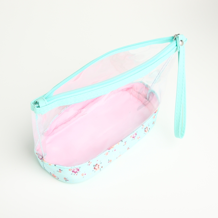 Набор косметичек 2 в 1 на молнии, цвет зелёный Набор косметичек 2 в 1 на молнии, цвет зелёный