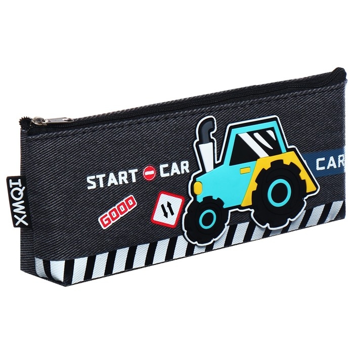 Пенал школьный на молнии Пенал школьный на молнии "Трактор", микс