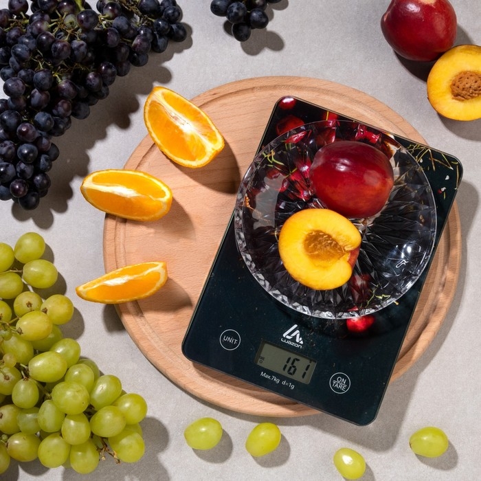 Весы кухонные Luazon LVK-702  Весы кухонные Luazon LVK-702 "Черешня", электронные, до 7 кг