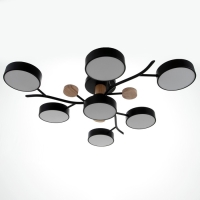 Люстра 1316/7BK LED 168Вт 3000-6000К черный 74х74х17 см BayerLux