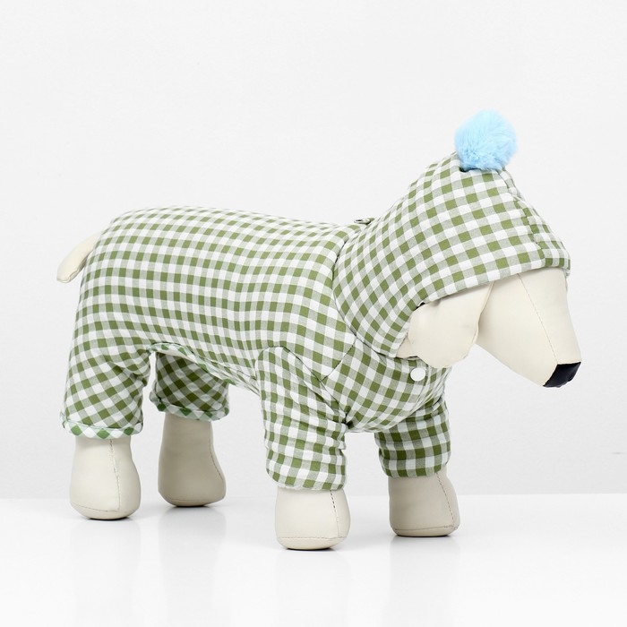 Комбинезон Комбинезон "Пудра", размер M (ДС 29 см, ОШ 33 см, ОГ 45 см) бежевый/зелёный