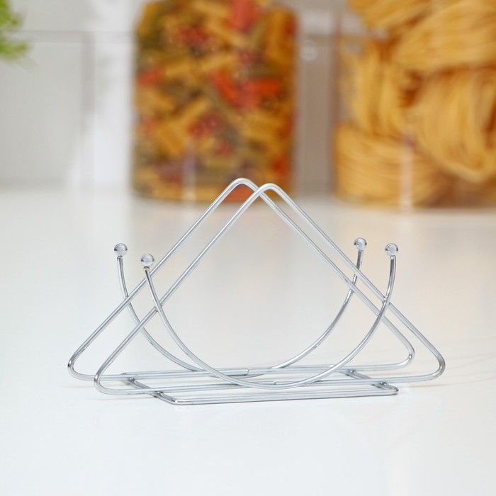 Салфетница Доляна «Полумесяц», 13,5×6×7,5 см, цвет серебряный Салфетница Доляна «Полумесяц», 13,5×6×7,5 см, цвет серебряный