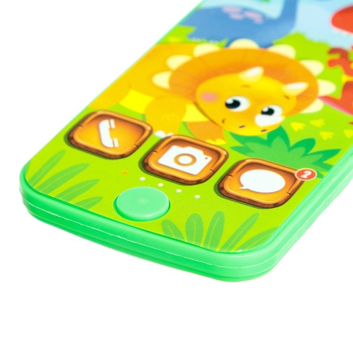 Телефон музыкальный «Динозаврик», звук, цвет зелёный Телефон музыкальный «Динозаврик», звук, цвет зелёный