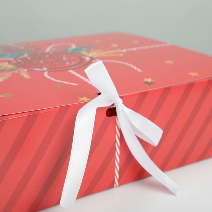 Коробка подарочная новогодняя складная двухсторонняя «Почта новогодняя», 31 х 24.5 х 8 см, Новый год Коробка подарочная новогодняя складная двухсторонняя «Почта новогодняя», 31 х 24.5 х 8 см, Новый год