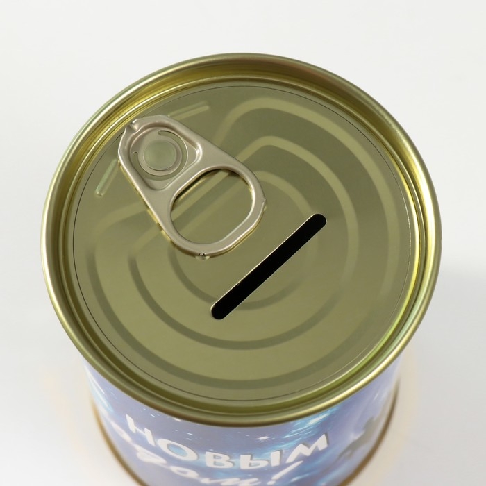 Копилка-банка металл  Копилка-банка металл "С новым годом"