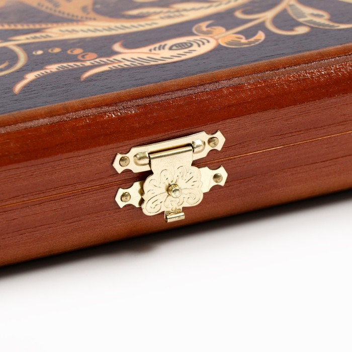 Нарды деревянные большие, с шашками Нарды деревянные большие, с шашками "Конь вороной", настольная игра, 60 х 60 см