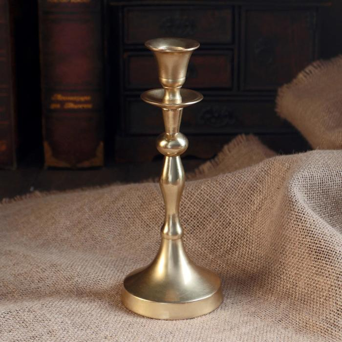 Подсвечник алюминий Подсвечник алюминий "Версаль" на 1 свечу 9х9х21,5 см