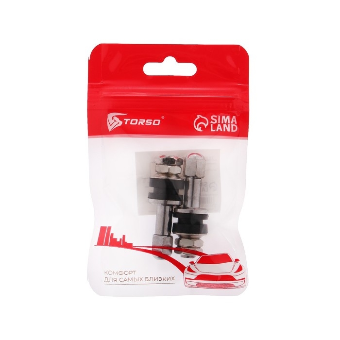 Вентиль для шин TORSO, VS-8, сборный, набор 2 шт Вентиль для шин TORSO, VS-8, сборный, набор 2 шт