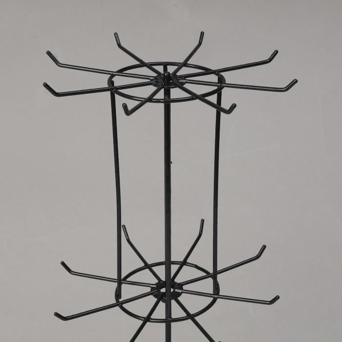 Вертушка, 2 яруса по 8 крючков, 20×20×40, цвет чёрный Вертушка, 2 яруса по 8 крючков, 20×20×40, цвет чёрный