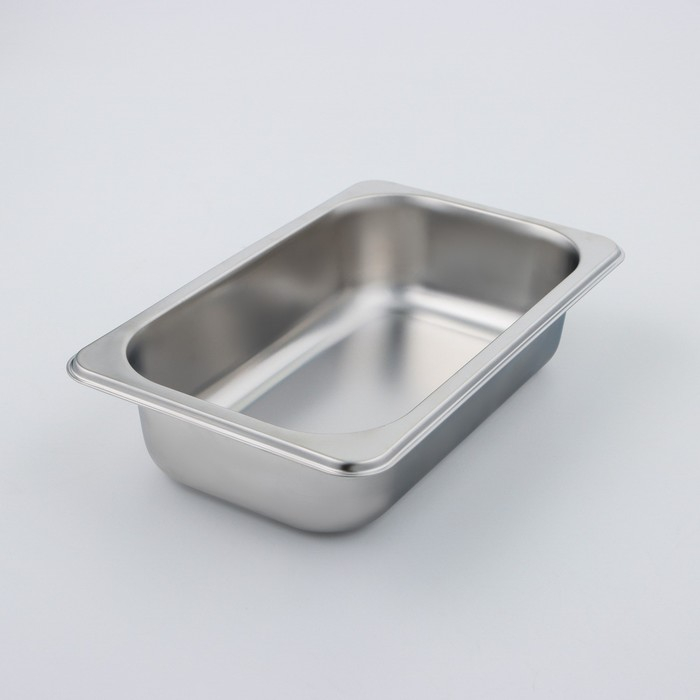 Гастроемкость 1/4 из нержавеющей стали, 65 мм, 26,5×16,2×6,5 см, толщина 0,8 мм Гастроемкость 1/4 из нержавеющей стали, 65 мм, 26,5×16,2×6,5 см, толщина 0,8 мм