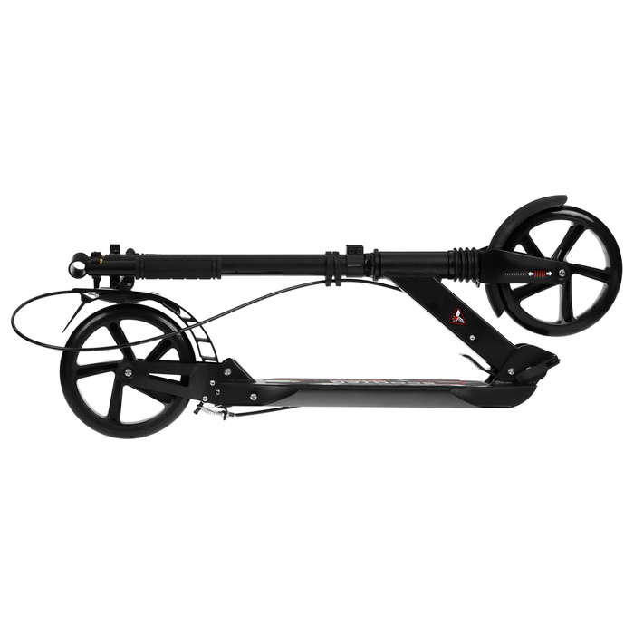 Cамокат городской GRAFFITI Technology 200, складной, колёса PU 200 мм, ABEC 7, амортизатор задний, цвет чёрный Cамокат городской GRAFFITI Technology 200, складной, колёса PU 200 мм, ABEC 7, амортизатор задний, цвет чёрный