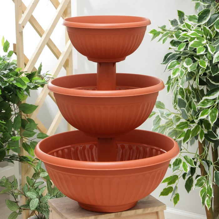 Каскад для цветов «Ливия», цвет терракотовый Каскад для цветов «Ливия», цвет терракотовый