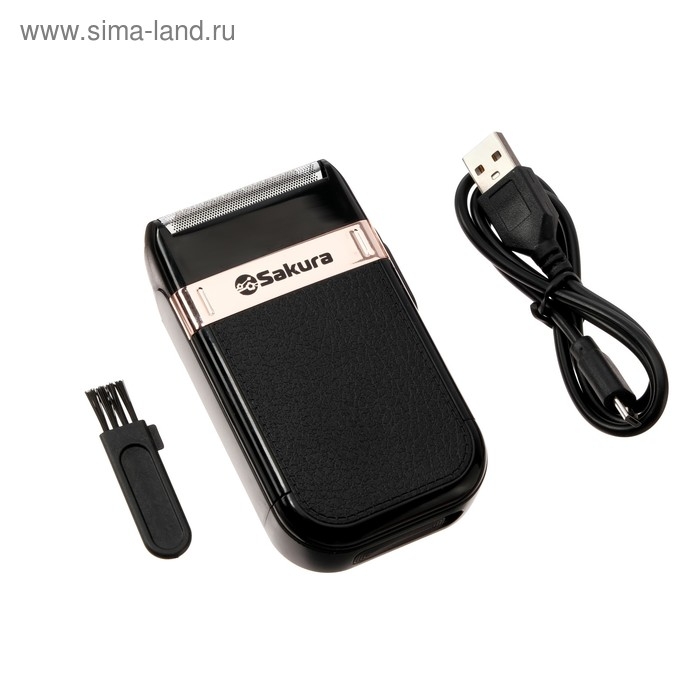Электробритва Sakura SA-5424BK, АКБ, сеточная, 2 плавающие головки, сухое бритьё Электробритва Sakura SA-5424BK, АКБ, сеточная, 2 плавающие головки, сухое бритьё