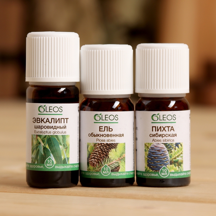 Эфирное масло Эфирное масло "Пихта, Эвкалипт, Ель", набор 3 шт по 10 мл Oleos