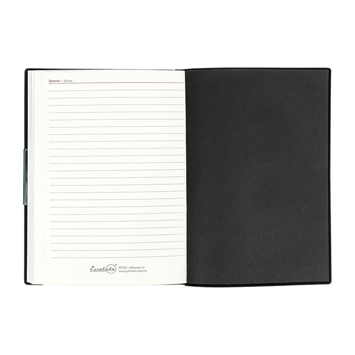 Еженедельник датир 2025г мягк обл иск кож А6+ 80л ESCALADA, тис ф, кр бл 70 г/м², чёрный Еженедельник датир 2025г мягк обл иск кож А6+ 80л ESCALADA, тис ф, кр бл 70 г/м², чёрный