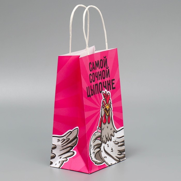 Пакет подарочный крафтовый, упаковка, «Цыпочка», 12 х 21 х 9 см Пакет подарочный крафтовый, упаковка, «Цыпочка», 12 х 21 х 9 см