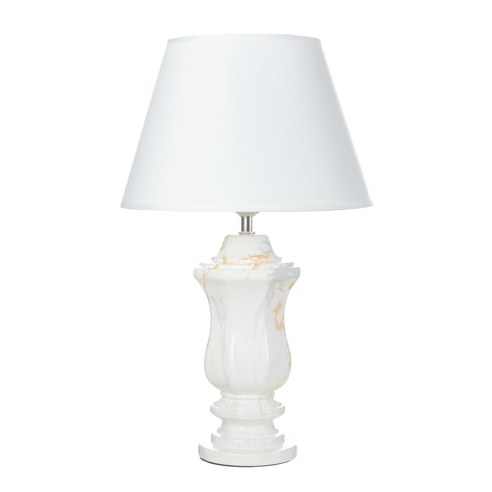 Настольная лампа Настольная лампа "Лунет" Е27 40Вт белый 28х28х45 см RISALUX