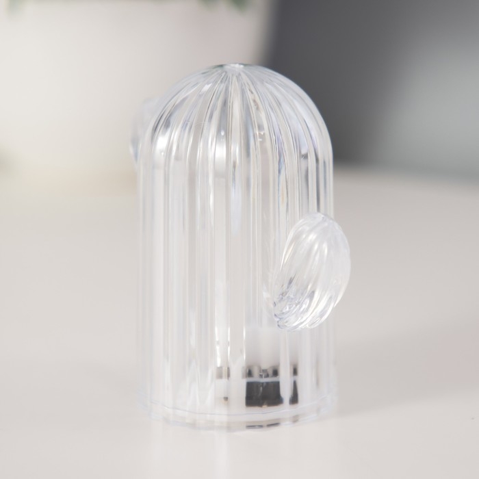 Ночник Ночник "Кактус" LED 1Вт 3х AG10 прозрачный 5,5х6х11см RISALUX