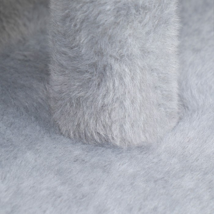 Домик для кошек с когтеточкой "Круглый с площадкой", 52 х 52 х 95 см, серый