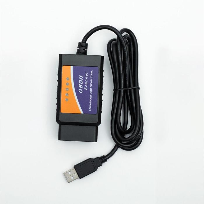 Адаптер для диагностики авто ELM327 OBD II, USB, провод 140 см, версия 1.5 Адаптер для диагностики авто ELM327 OBD II, USB, провод 140 см, версия 1.5