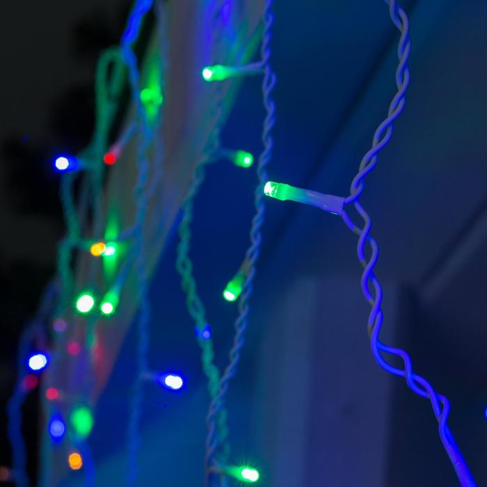 Гирлянда «Бахрома» 3 × 0.6 м, IP44, УМС, белая нить, 160 LED, свечение мульти, 220 В Гирлянда «Бахрома» 3 × 0.6 м, IP44, УМС, белая нить, 160 LED, свечение мульти, 220 В