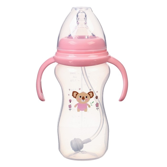 Бутылочка для кормления, ШГ Ø50мм,300 мл, +6мес., цвет розовый Бутылочка для кормления, ШГ Ø50мм,300 мл, +6мес., цвет розовый