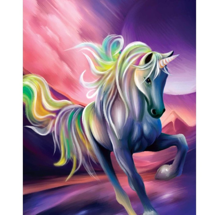 Алмазная мозаика с полным заполнением на холсте «Единорог», 40 х 50 см Алмазная мозаика с полным заполнением на холсте «Единорог», 40 х 50 см