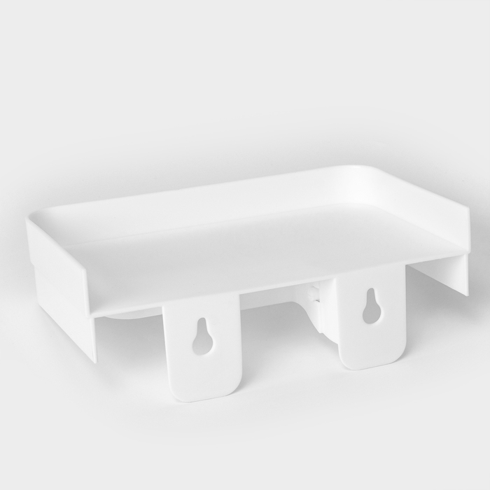Держатель для туалетной бумаги с полочкой, цвет белый Держатель для туалетной бумаги с полочкой, цвет белый