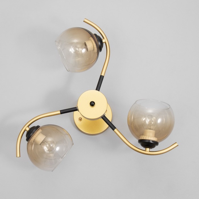 Люстра Люстра "Мерлия" 3хЕ27 40Вт черно-золотой 50х50х27 см BayerLux