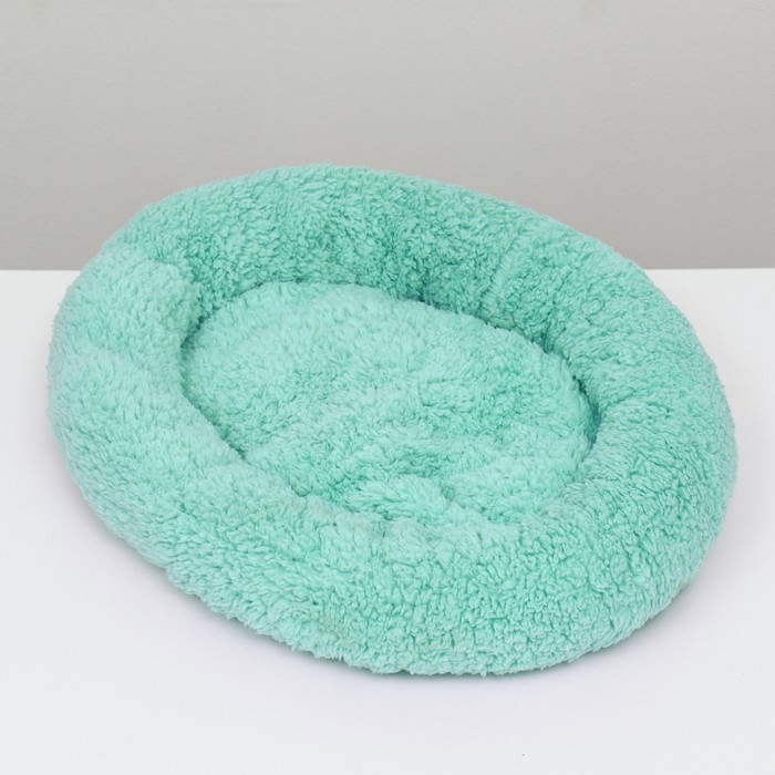 Лежанка для собак и кошек «Уют», мягкий мех, 45 х 35 х 11 см, мятная Лежанка для собак и кошек «Уют», мягкий мех, 45 х 35 х 11 см, мятная