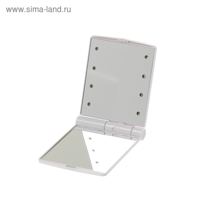 Зеркало Luazon, подсветка, 13.5 × 8.5 × 1 см, 8 диодов, МИКС Зеркало Luazon, подсветка, 13.5 × 8.5 × 1 см, 8 диодов, МИКС