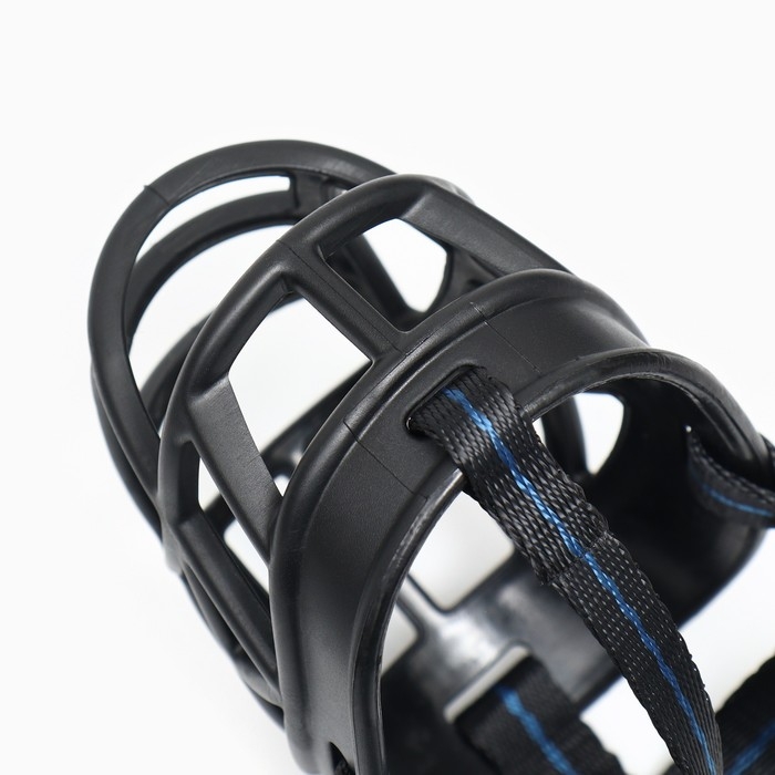 Намордник для собак №1 с трехсторонним ремешком, каучук, ДН 6 см, ОМ 22 см, чёрный Намордник для собак №1 с трехсторонним ремешком, каучук, ДН 6 см, ОМ 22 см, чёрный