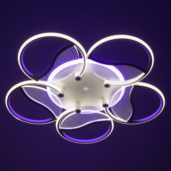 Люстра Люстра "Анита" 5хLED 90Вт 3000-6000К RGB белый 65х65х8см