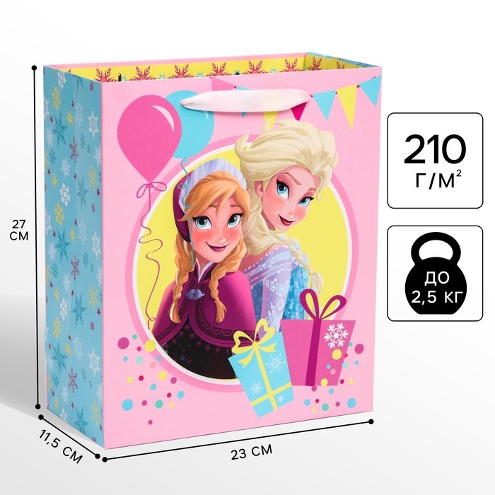 Пакет подарочный, 23х27х11.5 см, упаковка, Холодное сердце Пакет подарочный, 23х27х11.5 см, упаковка, Холодное сердце