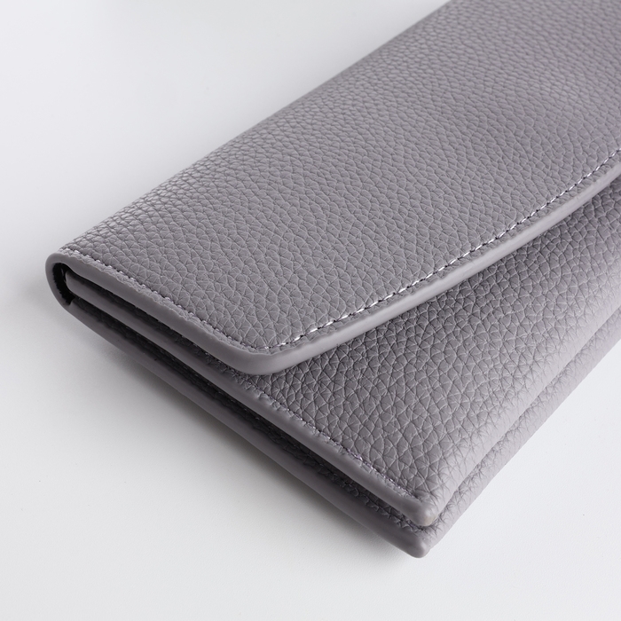 Кошелёк женский на магните, цвет серый