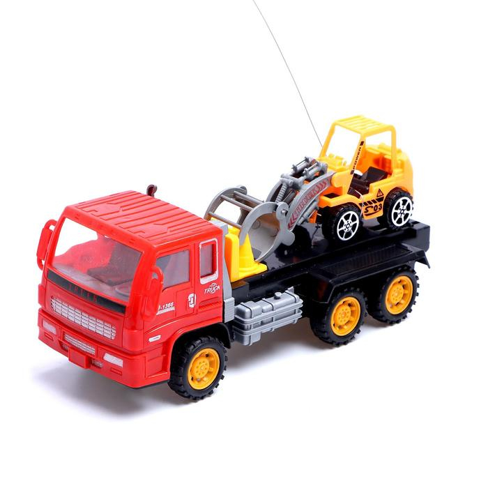 Грузовик радиоуправляемый «Эвакуатор», с погрузчиком, работает от батареек, МИКС Грузовик радиоуправляемый «Эвакуатор», с погрузчиком, работает от батареек, МИКС