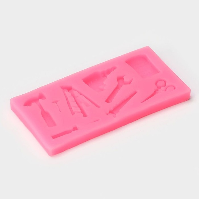 Молд «Инструменты», силикон, 10,5×5×1 см, цвет МИКС Молд «Инструменты», силикон, 10,5×5×1 см, цвет МИКС