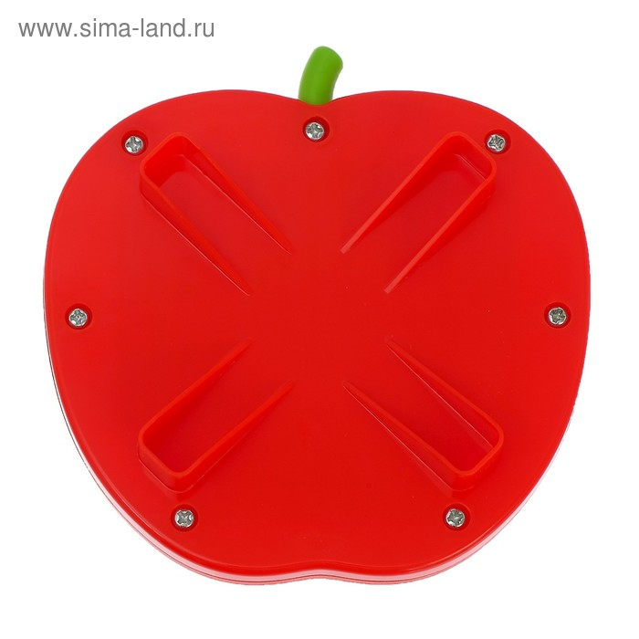 Планшет обучающий «Магнитное яблоко», маленький, 142 шарика, 5 карточек, цвет красный