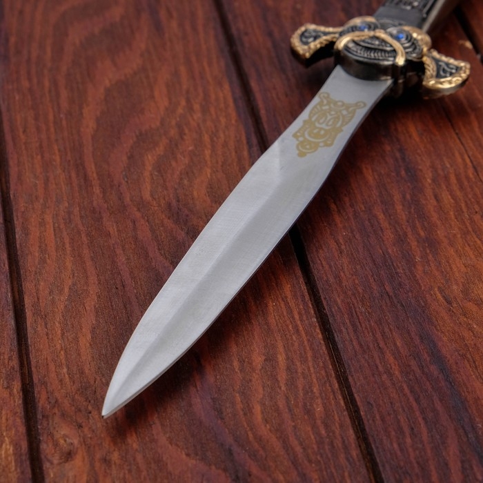 Кинжал, клинок хром, чехол черный с камнями, 36 см Кинжал, клинок хром, чехол черный с камнями, 36 см