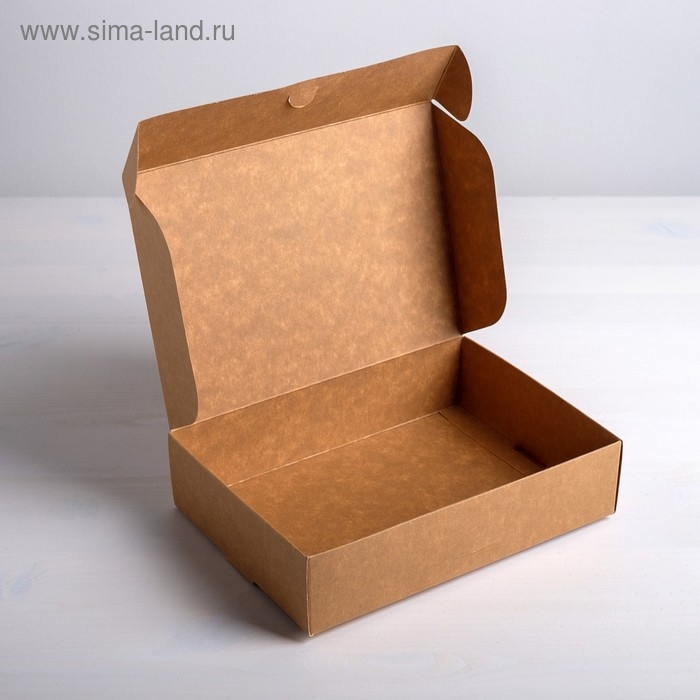 Коробка подарочная складная крафтовая, упаковка, «Gift box», 21 х 15 х 5 см Коробка подарочная складная крафтовая, упаковка, «Gift box», 21 х 15 х 5 см