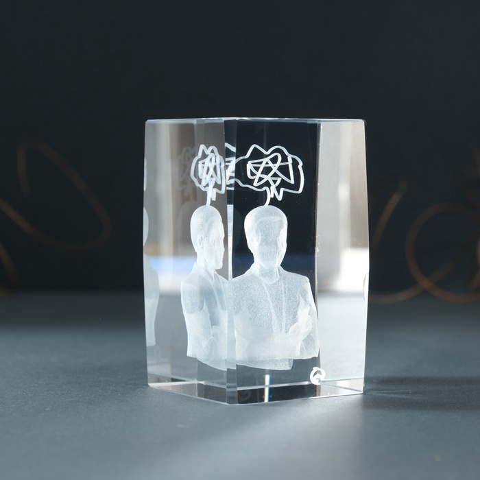 Сувенир стекло прямоугольник Сувенир стекло прямоугольник "Мыслитель" 5х5х8 см